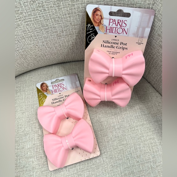 Paris Hilton Pink Silicone Pot Handle Grips 4pcs - Picture 2 of 3